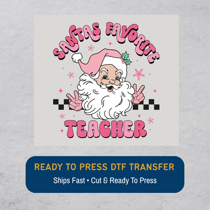 Santa's Favorite Teacher DTF Transfer