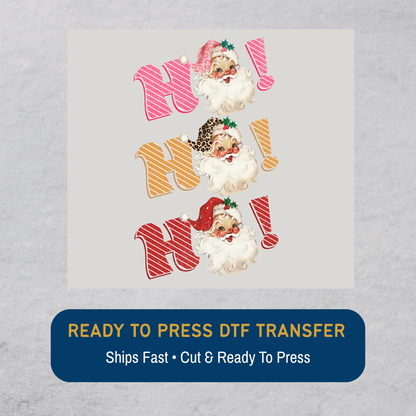 Ho Ho Ho Retro Santa DTF Transfer
