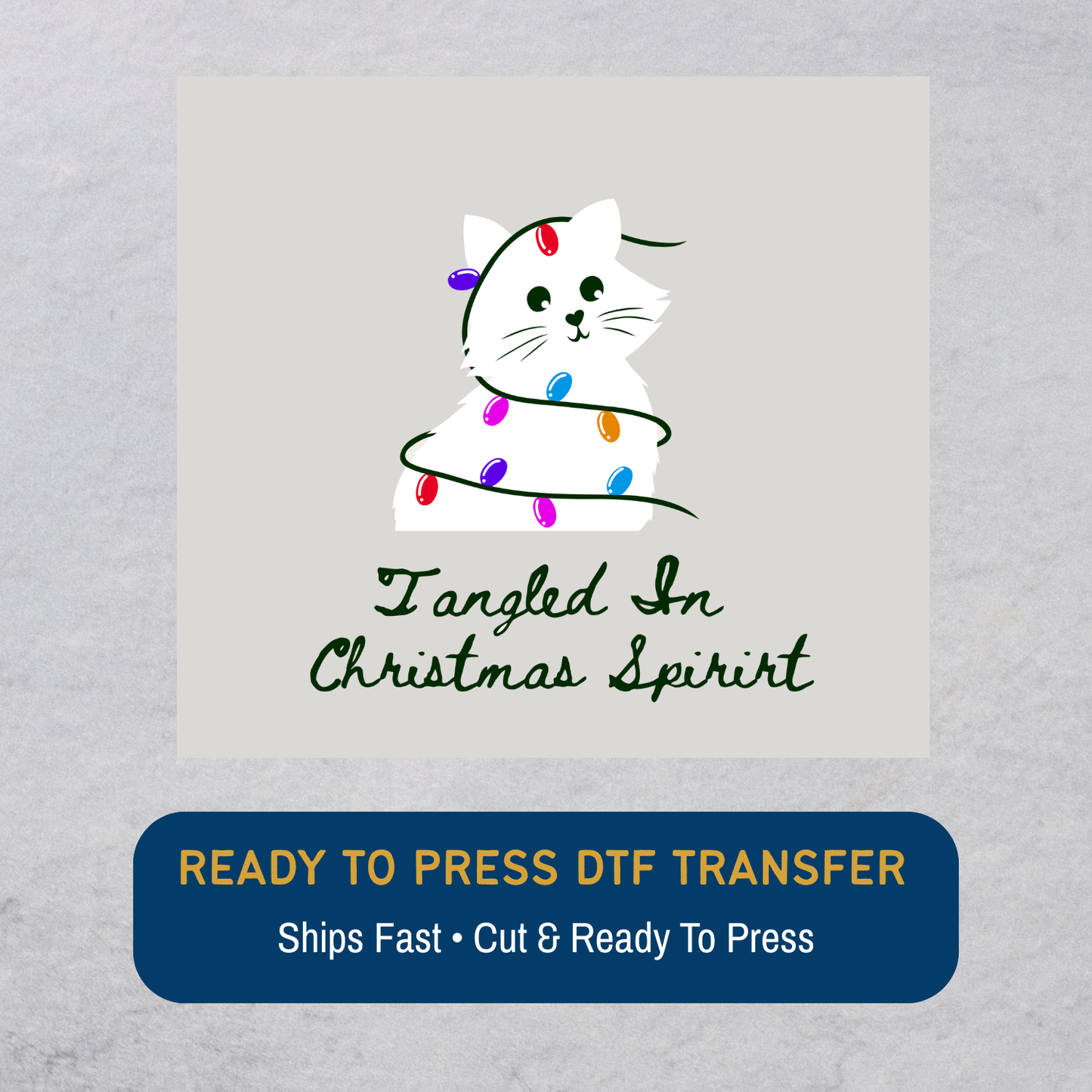 Tangled In Christmas Spirit DTF Transfer