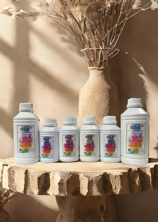 Premium DTF Ink Bundle CYMK 500ml + White 2L