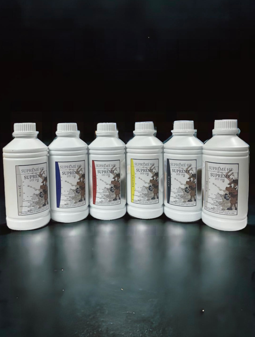 Supreme DTF Ink Big Bundle 1L of CMYK - 2L of White
